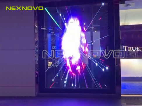 臺灣TRUE FITNESS 古亭健身館透明LED顯示屏項目