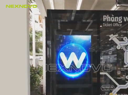 越南西貢水吧透明LED顯示屏項目
