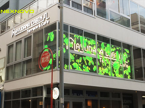 日本Mayudama Cabin 酒店玻璃LED顯示屏項目